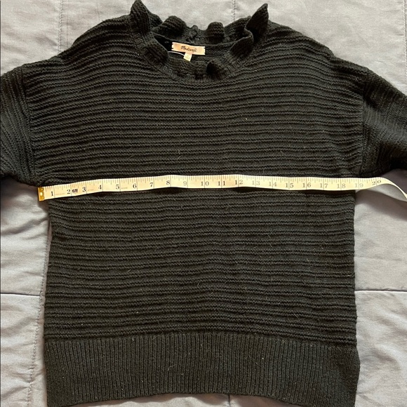 Madewell Sweaters - Madewell Textured Deep Navy Crew Neck Sweater